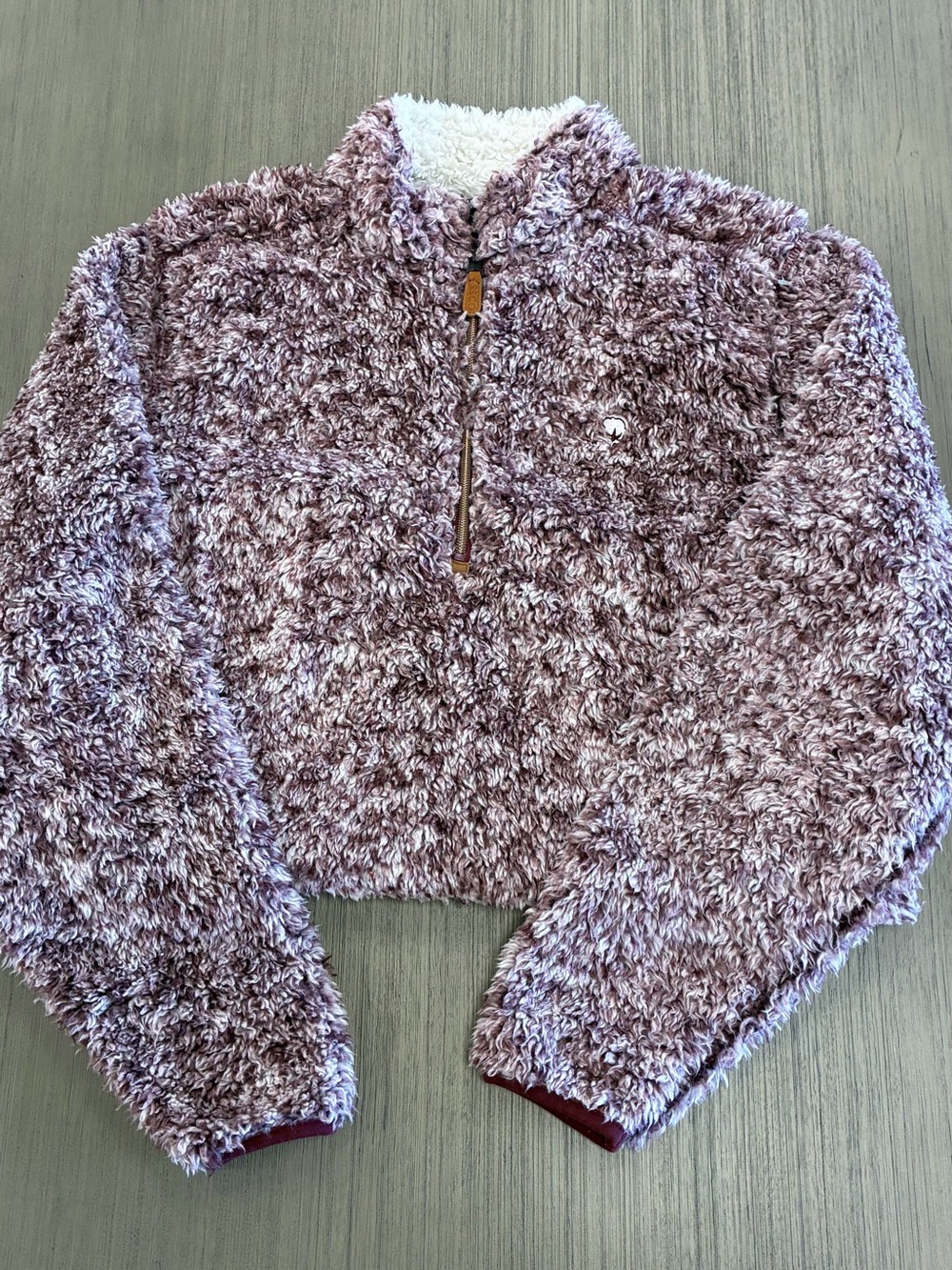 Women's Plush Quarter-Zip Hoodie - Mauve